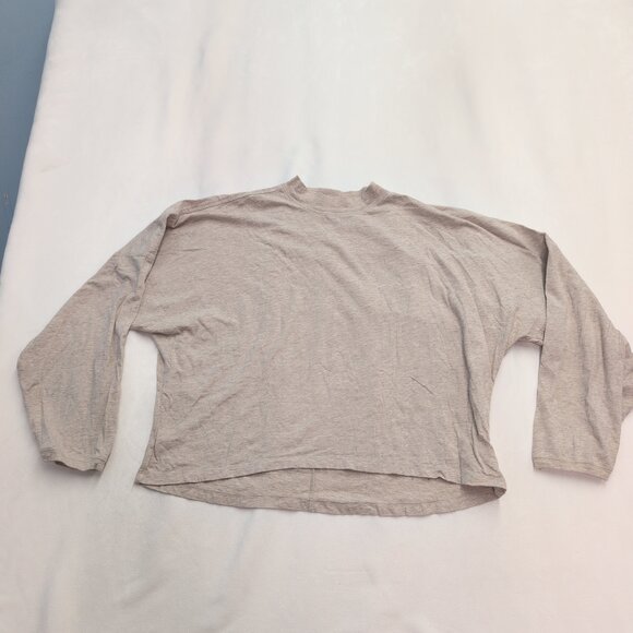 Aerie Tan Long Sleeve Relaxed Tee, Size M - Picture 2 of 9